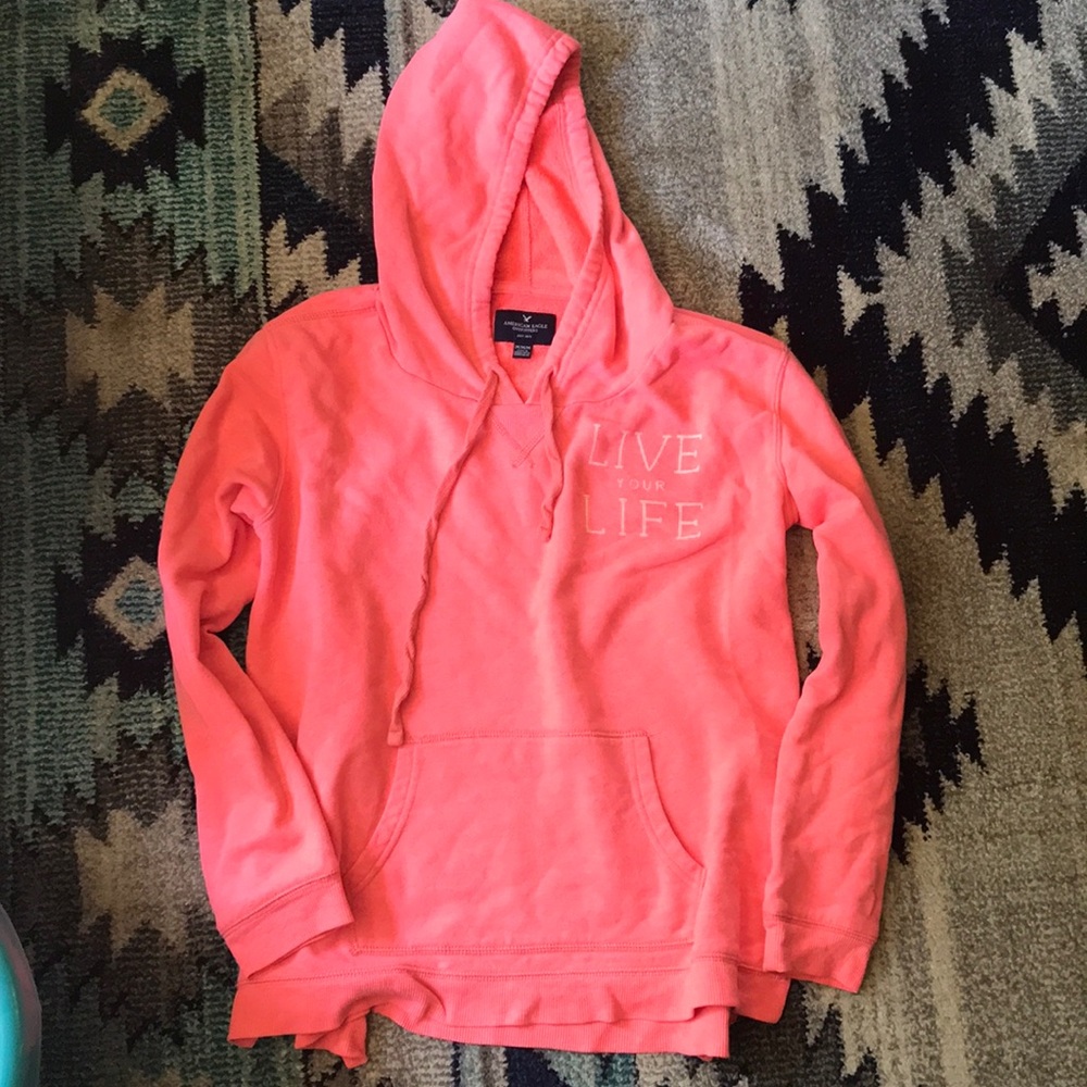 AE peach sweatshirt